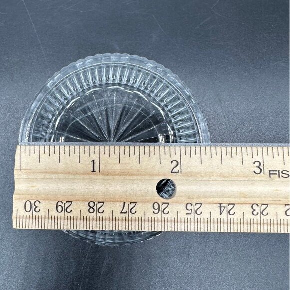 Vintage Trinket Dish Vanity Jewelry Jar Pewter Glass Faux Pearl Cabochon Cottage - Picture 9 of 10